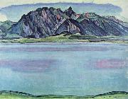 Ferdinand Hodler lake thun and the stockhorn mountains Germany oil painting artist